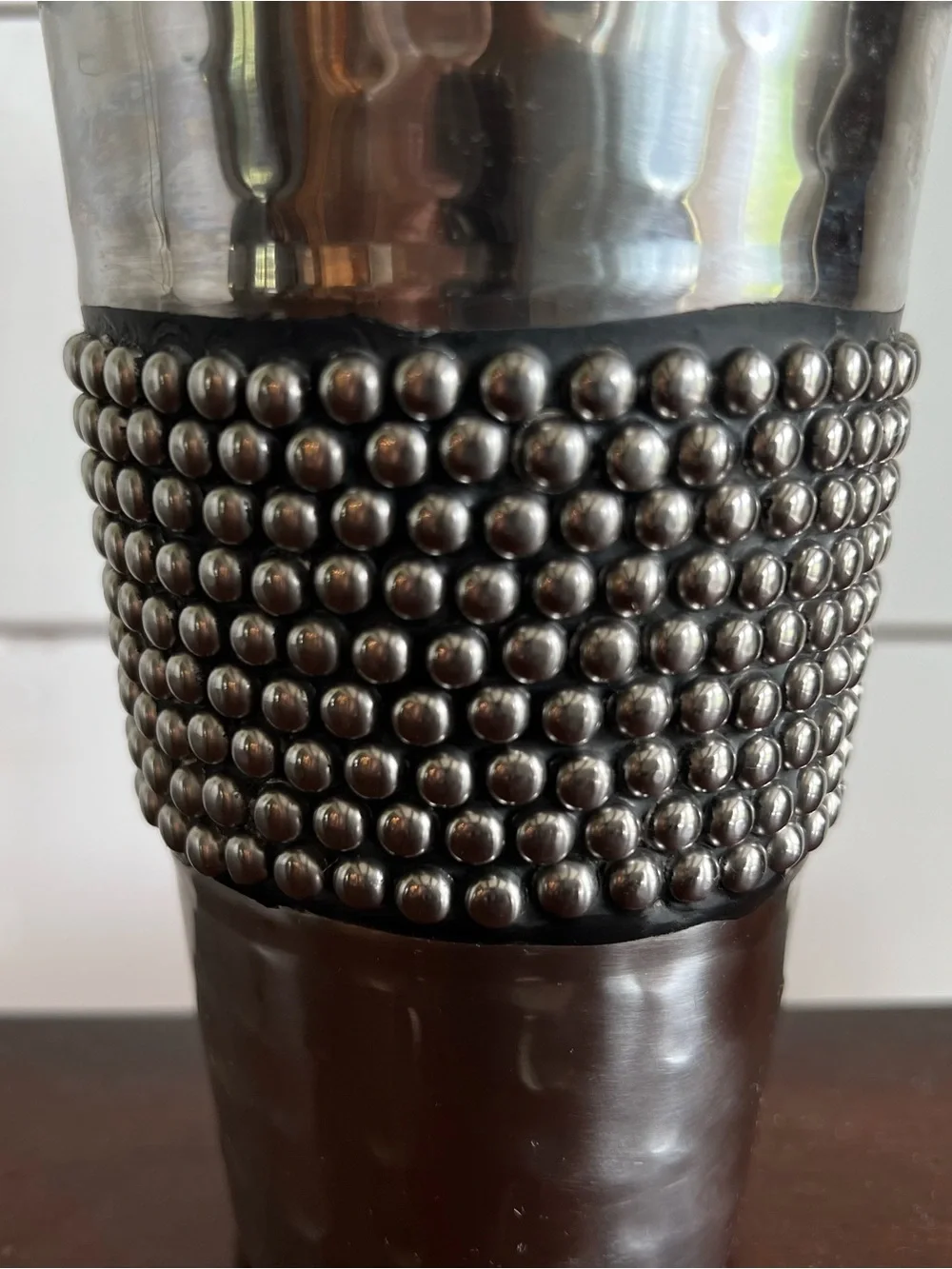 Retro 24 oz Cocktail Shaker Stainless Steel 3 pc Modern Beaded